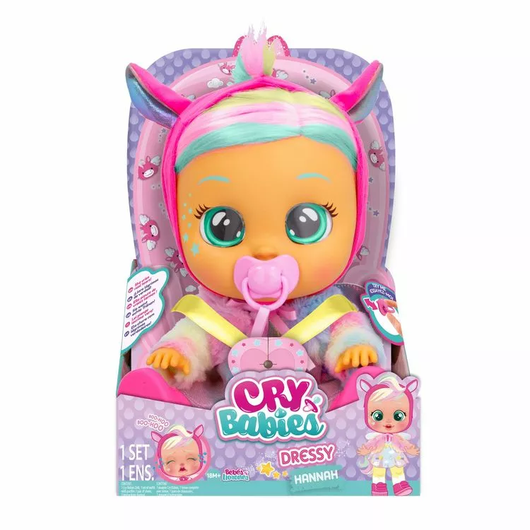 IMC TOYS Poupée Cry Babies Dressy Fantasy Hannah