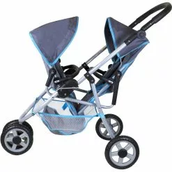 One Two Fun Poussette Jogger Jumeaux De Luxe 3 Roues
