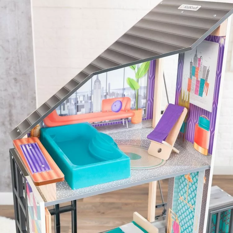 Kidkraft Maison De Poupées En Bois - Bianca City Life – Image 4