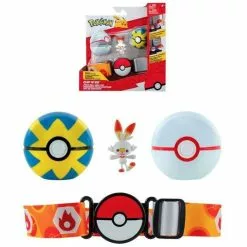 BANDAI Ceinture Pokémon Quick Ball, Premier Ball Et Flambino