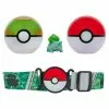 BANDAI Ceinture Pokémon Poké Ball, Nest Ball Et Bulbizarre