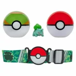 BANDAI Ceinture Pokémon Poké Ball, Nest Ball Et Bulbizarre