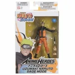BANDAI Figurine Naruto Uzumaki En Mode Ermite (Sage Mode) 17 Cm Naruto Shippuden Anime Heroes