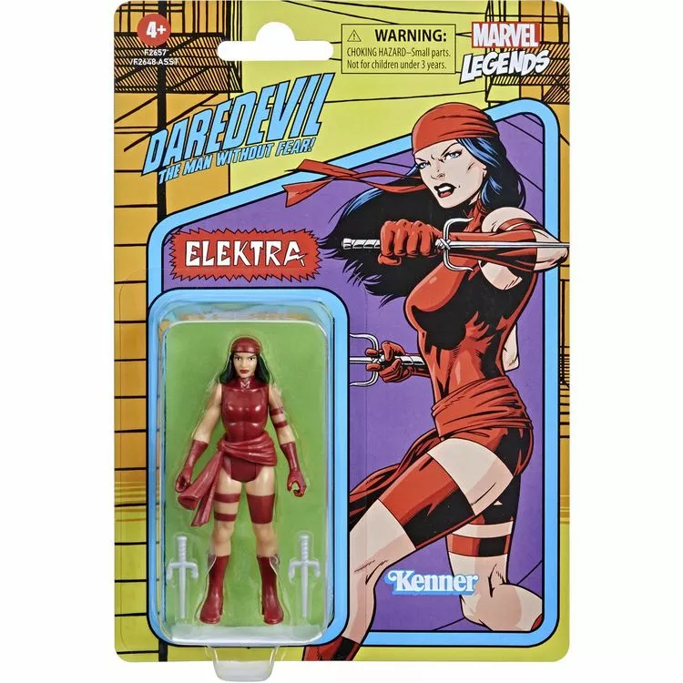 HASBRO Figurine Rétro Marvel Elektra 10 Cm – Image 3