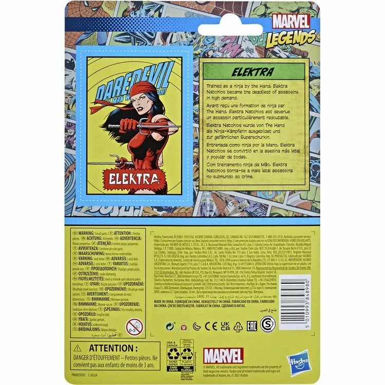 HASBRO Figurine Rétro Marvel Elektra 10 Cm – Image 4