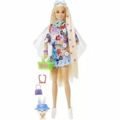 BARBIE Poupée Mannequin Barbie Extra Robe Fleurie