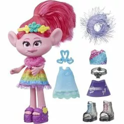 HASBRO Poupée Trolls 2 World Tour Fashion Célébration Poppy