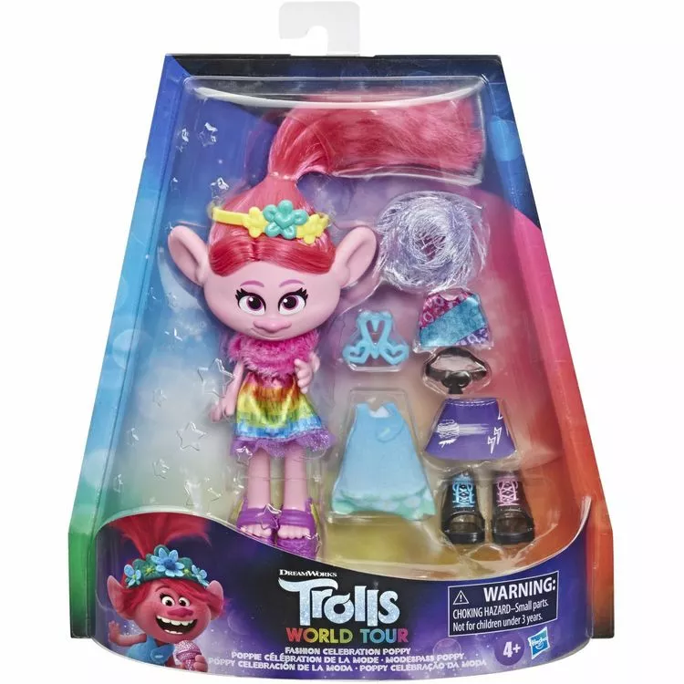 HASBRO Poupée Trolls 2 World Tour Fashion Célébration Poppy – Image 2