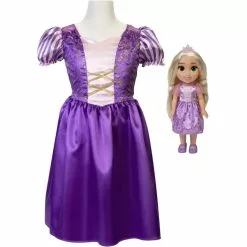 JAKKS PACIFIC Déguisement Raiponce + Poupée Raiponce 38 Cm